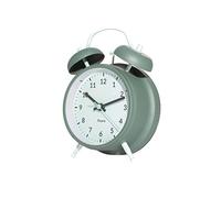 fisura. - Réveil Matin Vert. Reveil Analogique de Voyage Lumineux Silencieux sans Tic-Tac. Réveil avec veilleuse à LED. Cadran de 9 centimètres.11,7x5,5x16. Métal