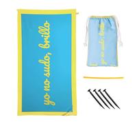 fisura. - Serviette de Plage Bleue Yo no sudo, Brillo, en Microfibre légère, Anti-Sable et séchage Rapide. Parfaite pour Pique-niquer, Aller à la Piscine, Plage ou Camping.