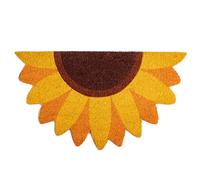 Fisura - Tapis d'entrée en Forme. Paillasson Original en Noix de Coco avec Support antidérapant en PVC. Dimensions : 70 x 40 cm. (Tournesol, Jaune)