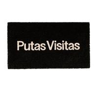 fisura. - Tapis intérieur en Noix de Coco. Paillasson antidérapant en PVC. Paillasson Original Peint à la Main. Taille : 70 cm x 40 cm. (Putes en Visite, Noires)