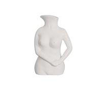 FISURA - Vase décoratif Moderne en Forme de Poitrine - Vase à Eau en céramique - Vase Polyvalent Corps de Femme - Dimensions : 17 x 11 x 23 cm (Blanc)