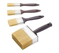 Fit For The Job 4 pinceaux Entretien du Bois pour appliquer lasure, Vernis | et produits de conservation sur tous types de bois : cabanons, clôtures, meubles, bois lisse et brut
