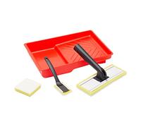 Fit For The Job Lot 5 pièces Tampons et système à clipser 175mm,75mm, bac | matériau pour couverture rapide et précise avec peinture-émulsion sur murs intérieurs et plafonds - Tampons 175mm, Sash Wand
