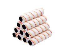 Fit For The Job Lot de 10 rouleaux de peinture à poils moyens de 22,9 cm pour une finition lisse avec peintures émulsion - Manchon de rouleau de peinture pour murs et plafonds