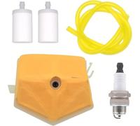 Fitbest Bougie d'allumage + filtre à air + filtre à carburant + ligne de carburant pour tronçonneuse Husqvarna 51 55 remplace 503898101