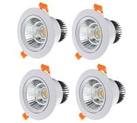 Fitlin Lot de 4 projecteurs LED - Spots LED, plafonnier encastré, RA≥ 85 COB for salon, spot anti-éblouissement, angle de faisceau de 30°, angle d'éclairage réglable.(Warm White Light(3000k),20W)