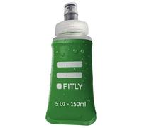 FITLY Flask 150 ml Forest Green - Gourde Souple Pour Sac D'hydratation De Course - Idéal pour Le Running - Bouteille D'eau Pliable pour Utilisation en Extérieur - Flasque souple pour l'hydratation