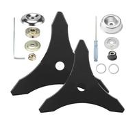 FiTspi Lot de 2 lames de débroussailleuse à 3 dents en acier au carbone de 25,4 cm x 3 dents, accessoires de tondeuse à gazon compatibles avec Husqvarna, Stihl, débroussailleuse, tondeuse à gazon