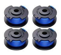 FiTspi Lot de 4 bobines de fil de débroussailleuse compatibles avec Ryobi 18 V, 24 V, 40 V, fil de rechange pour débroussailleuse ONE+ AC14RL3A RAC124 OLT1832 0LT1825 0LT1830H 0LT1831 RLT2925