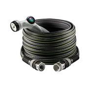 FITT FORCE 5/8" 20 m, Tuyau d’Arrosage pour Jardin, Compact, Léger et Résistant, pour Usage Intensif, avec Pistolet Multijet
