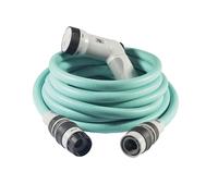 FITT IKON 15 m - Tuyau d'arrosage extensible, compact, léger et prêt à l'emploi, avec pistolet multi-jet, Aquamarine
