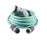 FITT IKON 25 m - Tuyau d'arrosage extensible, compact, léger et prêt à l'emploi, avec pistolet multi-jet, Aquamarine