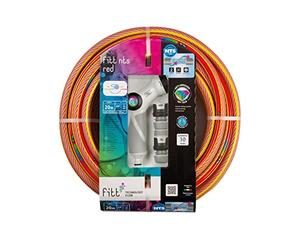 FITT NTS RED 1/2" (12,5 mm) 20m Kit Tuyau d'arrosage de jardin solide et malléable pour une utilisation intensive, avec pistolet multi-jet et raccords