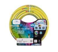 FITT NTS YELLOW 1/2" (12,5 mm) x 15 m - Tuyau d'arrosage flexible et robuste; Made in Italy; Structure innovante renforcée NTS; Anti-torsion; Résistance UV; Abrasion; Températures extrêmes