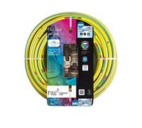 FITT NTS YELLOW 5/8" (15 mm) 15 m - Tuyau d'Arrosage pour Jardins pour Utilisation Intensive, avec Lance à Débit Réglable et Raccords
