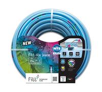 FITT Tuyau d'arrosage professionnel NTS - Bleu - Résistant aux plis - Résistant à la torsion - Revêtement 5 couches - 1/2" - 25-50 m (25 m)