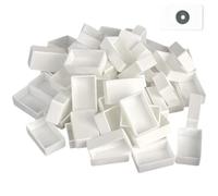Fituenly Lot de 50 Demi-Godets D'aquarelle Magnétiques, Godets Vides en Plastique pour Peinture À L'aquarelle, À l'huile Acrylique, Recharges pour Palettes De pour Le Dessin Artistique
