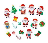 Fituenly Toppers comestibles pour Cupcakes de Noël, Lot de 100 décorations en Papier de Riz représentant Le Père Noël pour la décoration de gâteaux d'anniversaire