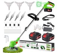 Fiutazge Débroussailleuse à Batterie,3-en-1 Débroussailleuse sans Fil Electrique,Coupe Bordure sans Fil avec Batterie 2x2,0Ah,Taille Bordure Réglable Télescopique Léger pour Jardin Pelouse Extérieur
