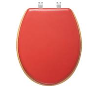 Five - Abattant WC en Bois Rose Nacarat et Naturel