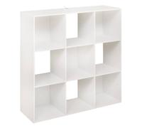 Five AC-Déco Etagère 9 Cases - L 100,5 x P 32 x H 100,5 cm - Bois - Blanc