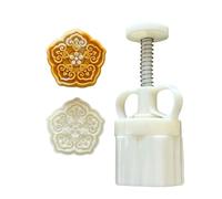 Five Blessings Moule à gâteaux Motif lunes Capacité 75 g Idéal pour faire des pâtisseries traditionnelles et des gâteaux glacés Équipement de cuisson professionnel