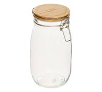 Five - Bocal de Conservation en Verre et Couvercle en Bois 1,5 L
