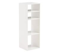 Five Etagère 2 Grandes et 2 Petites Cases - L 34,4 x P 32 x H 100,5 cm - Bois - Blanc