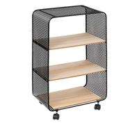 Atmosphera – Étagère Five – Métal/Bois – 3 cases – Noir