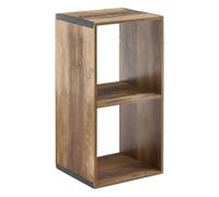 Paris Prix Étagère 2 cases 5five Mix n modul indus effet bois foncé Marron P.34,5 x H.67,5 cm