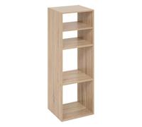 Five - Meuble Étagère 4 Cases de Rangement Effet Bois Naturel H 100.5 cm