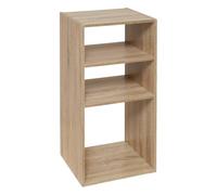 Five - Meuble Etagère de Rangement en Bois Naturel 3 Cases Mix n' modul