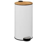 NATUREO corbeille à papier, 30 L, métal, blanc