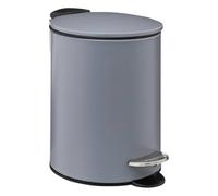 Five - Poubelle de salle de bain en métal Gris Soft Close 3 L
