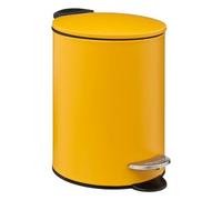 Five - Poubelle de salle de bain en métal Jaune Soft Close 3 L