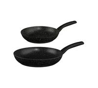 Five - Set de 2 Poêles en Aluminium Noir D 24 & D 28 cm Tous Feux y Compris Induction