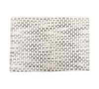 Tapis de Bain Tressé en Coton Dégradé 50x75cm Gris