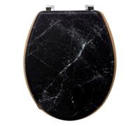 FIVE Simply Smart - Abattant WC Imprimé Marbre "Léa" 42cm Noir