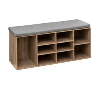 Paris Prix – Meuble banc à chaussures – 5 five simply smart – 8 paires – Effet chêne naturel