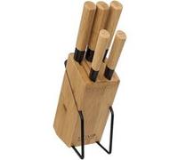 5five Bloc de couteaux en bambou avec 5 couteaux - Naturel