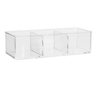 FIVE Simply Smart - Boîte à Coton 3 Compartiments "Selena" 22cm Transparent Transparent G