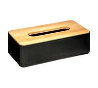 Five Simply Smart - Boîte à Mouchoirs en Bambou Natureo 26cm Noir