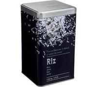 Boite alimentaire - Relief II - riz - 10.8 x 10.8 x 18.4 cm - Fer et étain - Noir