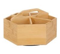 FIVE Simply Smart - Boîte à thé rotative en bambou 6 compartiments 22 cm naturel