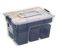 5five – Boîte de rangement 10 compartiments 8 L transparent samba