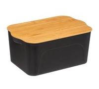 Paris Prix Boîte plastique Bambou 6,5 L avec couvercle Noir