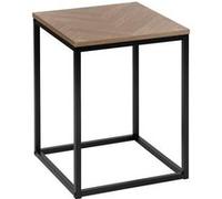 Five Simply Smart - Bout de canapé en bois et métal CHEVRONS - Beige et noir - Chevrons Beige G