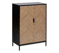 Five Simply Smart - Buffet 2 portes en bois et métal CHEVRONS - Beige et noir