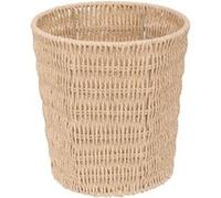 5five Corbeille de bureau KORD – Papier tressé, design naturel D 23,5 x H 25 cm – Beige