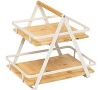 Five Simply Smart - Étagère 2 niveaux avec anse en bambou et métal ORDERA - Beige et blanc - Ordera G